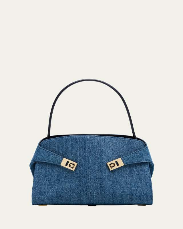 Hug Washed Denim Shoulder Bag